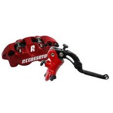 Accossato Kit: Painted Brake Master Cylinder 16x16 (CY044) + Painted Couple of Brake Calipers Distance 108 With ST Brake Pads (PZ004) ACCOSSATO ZY044 rdeč
