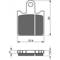 Zavorne obloge GOLDFREN 249 S33 STREET FRONT (1 set = 4 pcs)
