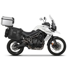 Complete set of SHAD TERRA TR40 adventure saddlebags and SHAD TERRA aluminium 37L topcase, including mounting kit SHAD TRIUMPH Tiger 800
