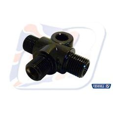 T-konektor Venhill POWERHOSEPLUS 776/3/BLACK 1/8th BSP 'T' PIECE M6 mounting hole (black)