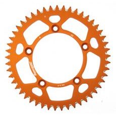 Aluminijasti zadnji verižnik (zobnik) SUPERSPROX RAL-4:49-ORG oranžna 49T, 420
