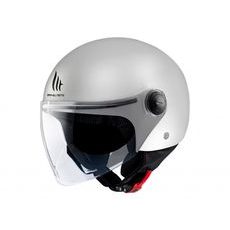 Jet čelada MT Helmets STREET S SOLID A0 GLOSS WHITE XXL