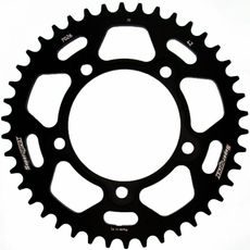 Aluminijasti zadnji verižnik (zobnik) SUPERSPROX RAL-7026:42-BLK črna 42T, 525