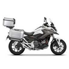 Komplet aluminijastih kovčkov z nosilci in ploščo SHAD TERRA, 37L zadnji kovček in 36L stranski kovčki SHAD HONDA NC 750 X