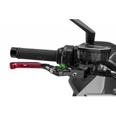 Brake lever without adapter PUIG 4.0 414RNV raztegljiva poklopna (extendable folding) red/green