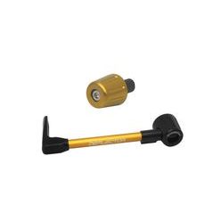 Lever guard in aluminium + right end ACCOSSATO DE005 with gold hose and joint levi