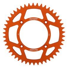 Aluminijasti zadnji verižnik (zobnik) SUPERSPROX RAL-720:46-ORG oranžna 46T, 520
