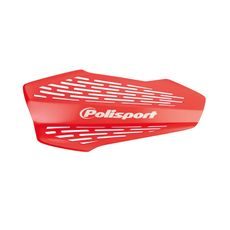 Handguard POLISPORT MX FORCE 8308700007 with universal handlebar mounting kit Red CR04