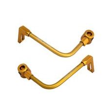 Lever guard ACCOSSATO DE003 with gold hose and joint right + left, aluminium