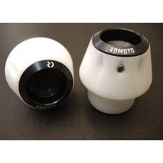 Crash protectors RDMOTO KTM13N bela with black caps