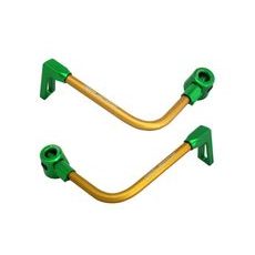 Lever guard ACCOSSATO DE003 with gold hose and joint right + left, aluminium