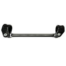 Bar and two-screw clamp kit for handlebar ACCOSSATO B5N variable diameter 28/28,5 mm, lenght 180mm črna