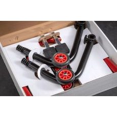 Universal rear stand LV8 E620LG.KY with rubber cursors black/yellow