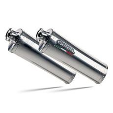 Dual slip-on exhaust GPR TRIOVAL E4.Y.214.CAT.TRI Polished Stainless Steel