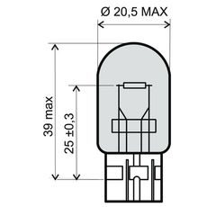 Žarnica RMS 246510381 12V 21W T20 bela
