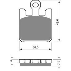 Zavorne obloge GOLDFREN 200 GP6 (1 set = 4 pcs)