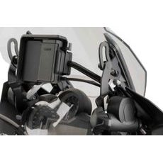 Windscreen PUIG FIXING BRACKET REF 6486 7566N črna