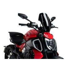 Windshield PUIG NEW GENERATION 21713N črna adjustable