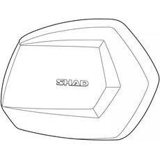 Aluminium lid SHAD D1B35TRR for SH35 right