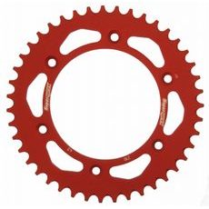 Rear ALU sprocket SUPERSPROX RAL-210:43-RED rdeč 43T, 520