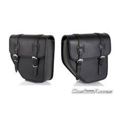 Leather saddlebag CUSTOMACCES IBIZA API001N črna par
