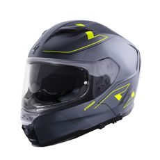 Integralna čelada STORMER ZS-1001 TAKEN grey, neon, yellow, metal matt XL