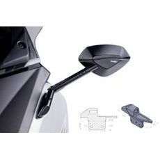 Mirror adaptor PUIG ADAPTER LEFT SIDE FOR FAIRING TMAX 12'-13 9573N črna to fairing