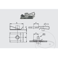 Speed nuts JMT 10 pieces