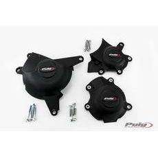 Engine covers PUIG Track for Championship 21517N črna included 3 covers