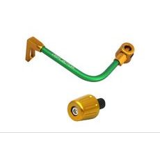 Lever guard in aluminium + right end ACCOSSATO DE005 with green hose and joint levi