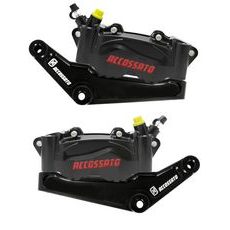 Pair of front radial brake calipers + bracket ACCOSSATO KITA28 for Harley Davidson
