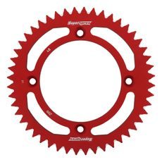 Aluminijasti zadnji verižnik (zobnik) SUPERSPROX RAL-209:48-RED rdeč 48T, 420