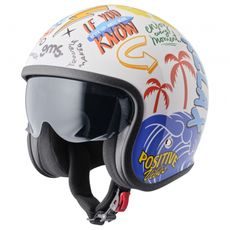Jet čelada GMS RIDE & SURF ZG11703 white-yellow-blue XS