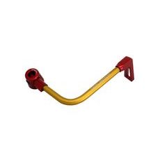 Lever guard ACCOSSATO DE001 with gold hose and joint right, aluminium