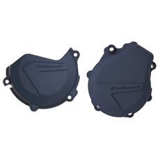 Clutch and ignition cover protector kit POLISPORT 90993 Modra