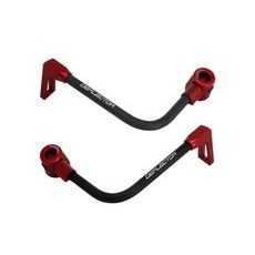 Lever guard ACCOSSATO DE003 with black hose and joint right + left, aluminium