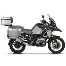 Komplet aluminijastih kovčkov z nosilci in ploščo SHAD TERRA, 48L zadnji kovček in 36L/47L stranski kovčki SHAD R 1200 GS Adventure/ R 1250 GS Adventure