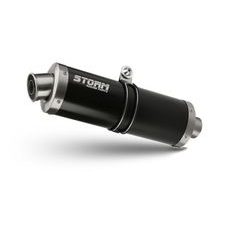 Celoten izpušni sistem 2x1 STORM OVAL K.055.LX1B Črn