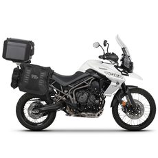 Complete set of SHAD TERRA TR40 adventure saddlebags and SHAD TERRA BLACK aluminium 55L topcase, including mounting kit SHAD TRIUMPH Tiger 800