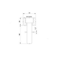 Mirror adaptor PUIG 9581N črna to bar end