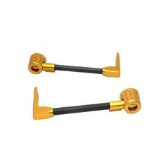 Lever guard ACCOSSATO DE008 with black hose and joint right + left, carbon