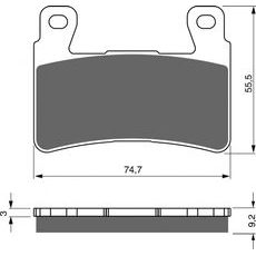 Zavorne obloge GOLDFREN 279 S3