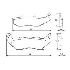 Zavorne obloge ACCOSSATO AGPA160 OR
