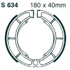 Brake shoe set EBC S634G grooved