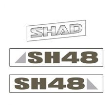 Stickers SHAD D1B481ETR za SH48 temno siva
