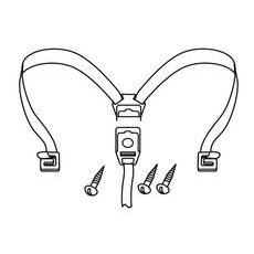 Securing straps SHAD D1B46CGR for SH46