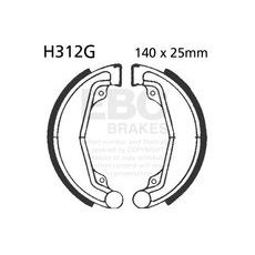 Brake shoe set EBC H312G grooved includings springs