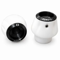 Crash protectors RDMOTO KTM13N bela with black caps za KTM Super Duke 1290 / R 2014-2025, KTM Super Duke 1390 R / R EVO 2024-2026