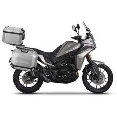 Komplet aluminijastih kovčkov z nosilci in ploščo SHAD TERRA, 48L zadnji kovček in 36L/47L stranski kovčki SHAD Moto Morini X-Cape 649