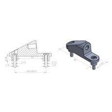 Mirror adaptor PUIG ADAPTER WITHOUT SIDE FOR FAIRING C600S 12'-13' 9575N črna to fairing